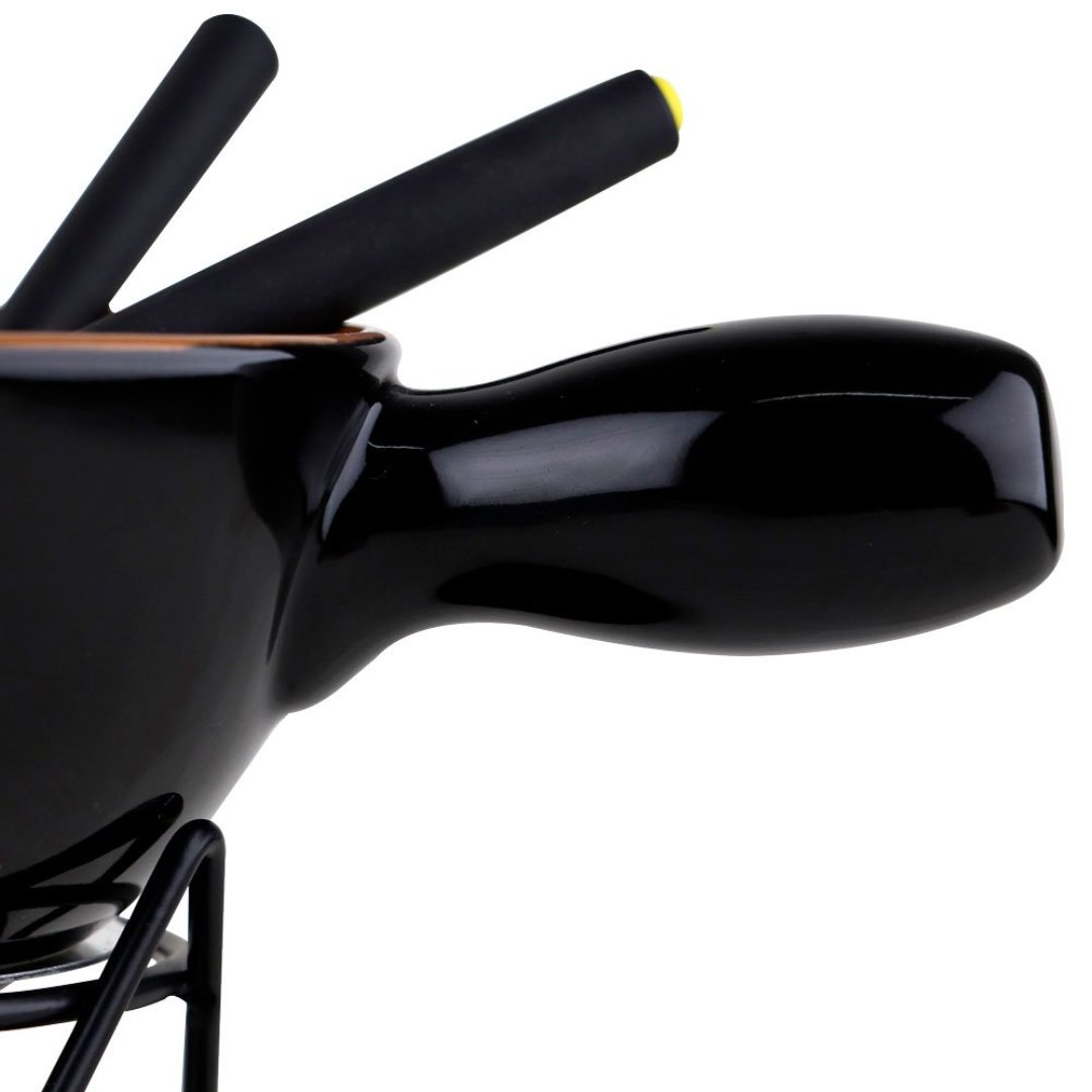 Fotografia para o produto Aparelho de fondue 09 pecas para queijo em ceramica L22,2xP17,2xA15,4cm cor preta