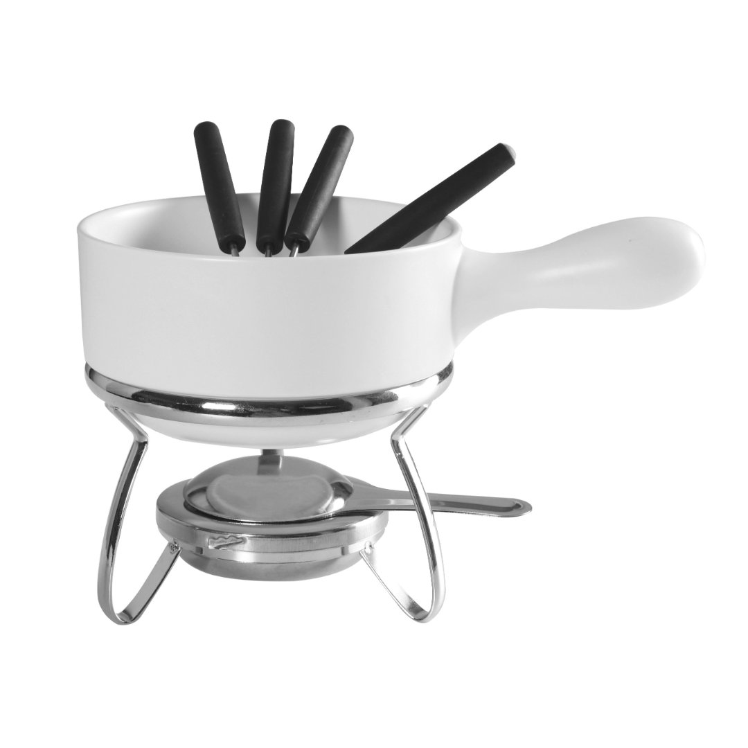 Imagem ilustrativa para Aparelho de fondue em cerâmica 08 peças P14,5xL24xA19cm cor branca