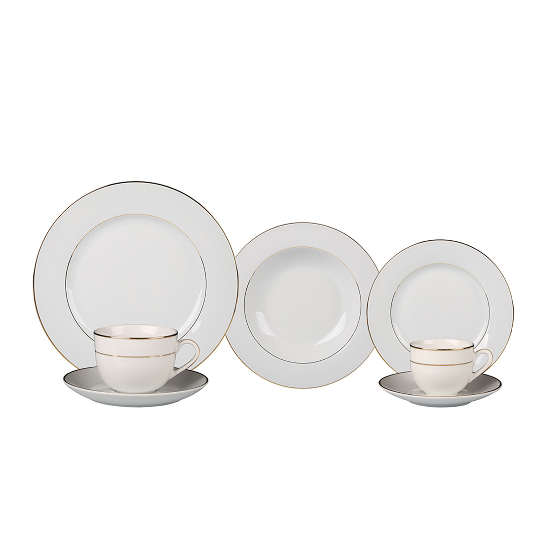 Imagem ilustrativa para Aparelho de jantar em porcelana 42 peças