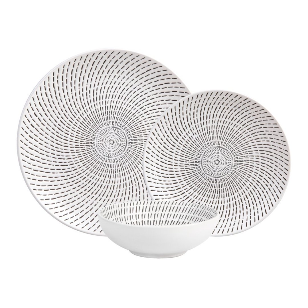 Imagem ilustrativa para Aparelho de jantar em cerâmica 18 peças cor branca