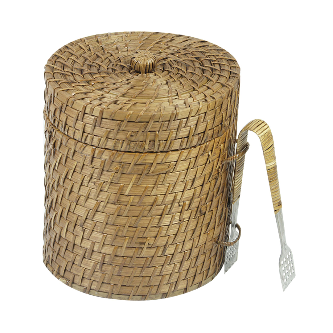 Fotografia para o produto Balde para gelo com alça em bambu e rattan Ø19,5xA18cm
