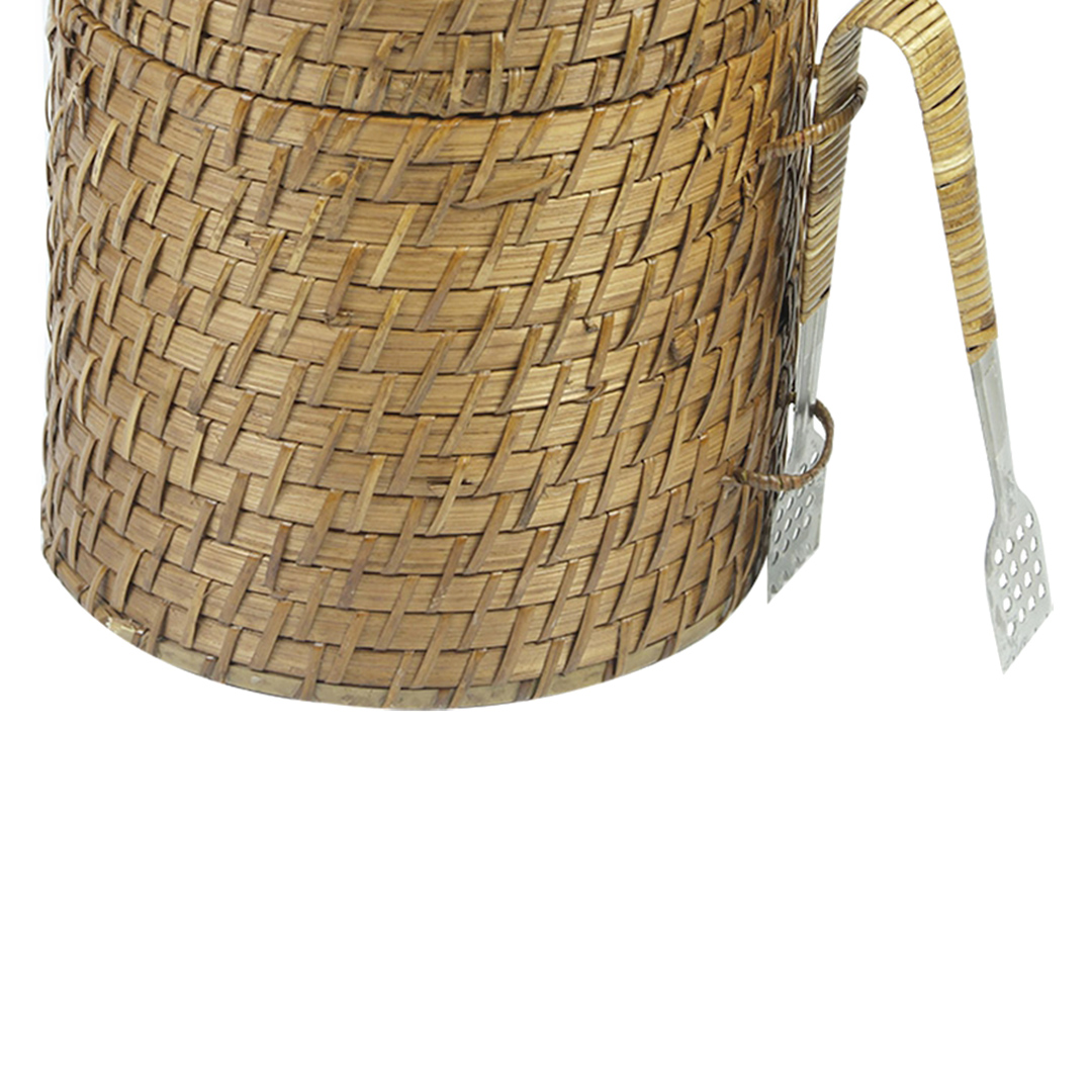 Fotografia para o produto Balde para gelo com alça em bambu e rattan Ø19,5xA18cm