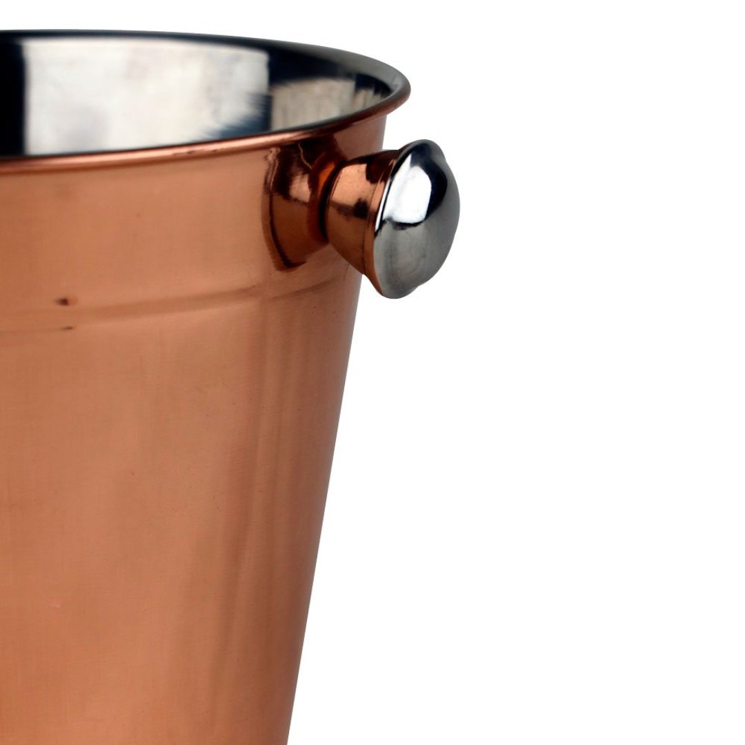 Fotografia para o produto Balde para gelo Open Bar em aço inox 1,25L Ø14xA13,5cm cor cobre