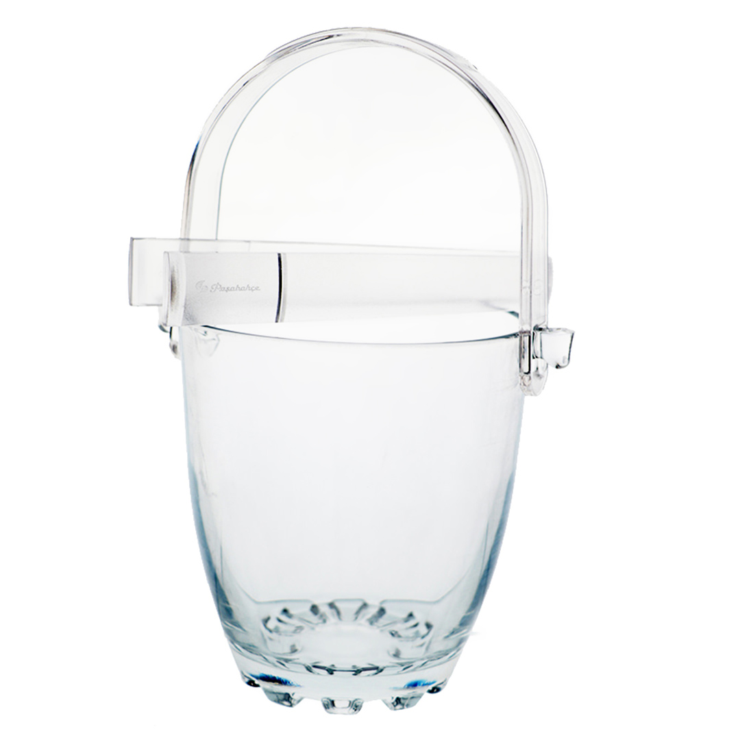 Imagem ilustrativa para Balde de gelo em vidro com pinça acrílica 800ml