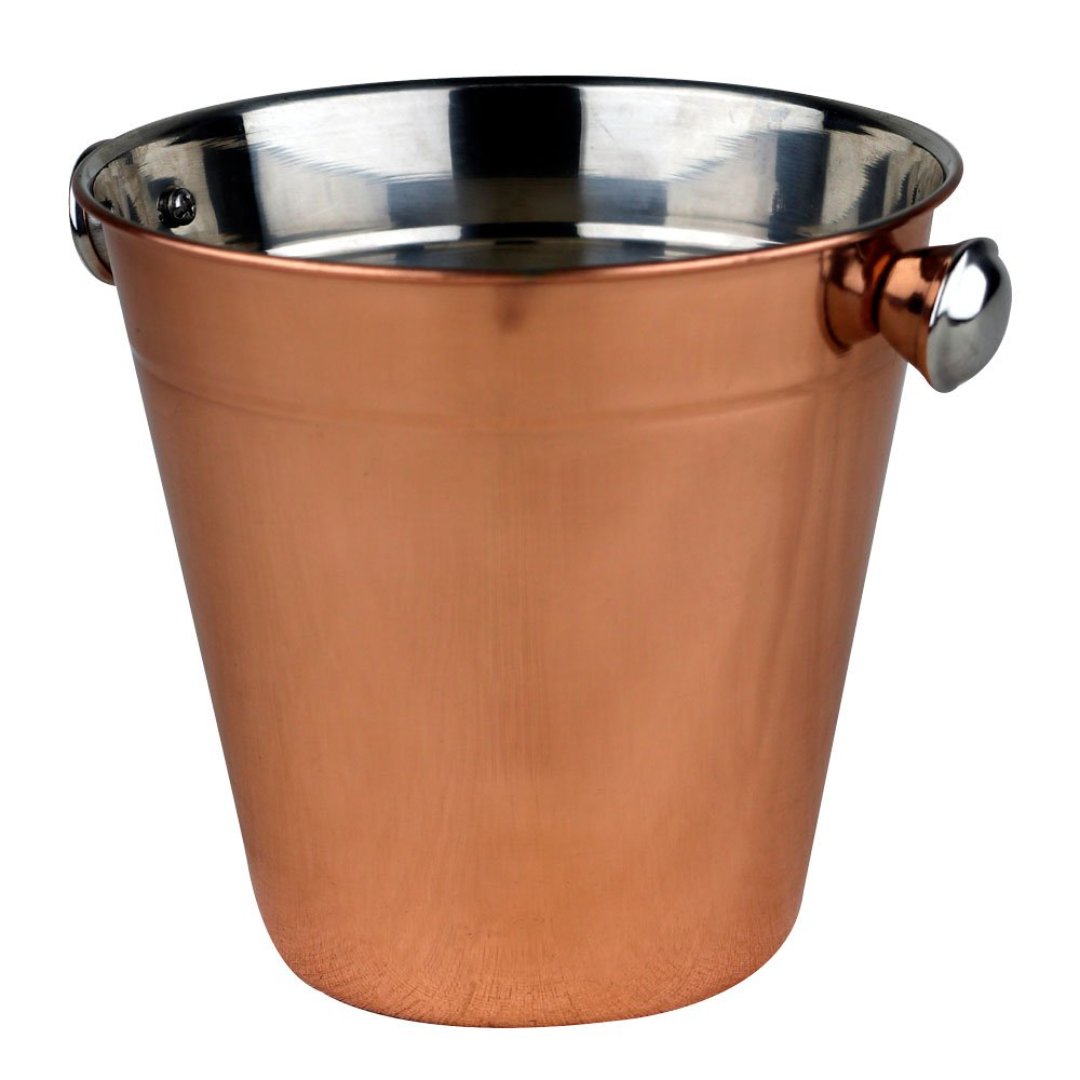 Fotografia para o produto Balde para gelo Open Bar em aço inox 1,25L Ø14xA13,5cm cor cobre