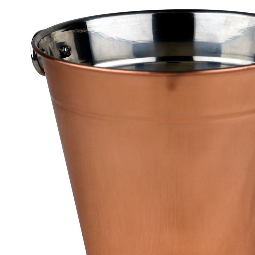 Fotografia para o produto Balde para gelo Open Bar em aço inox 1,25L Ø14xA13,5cm cor cobre