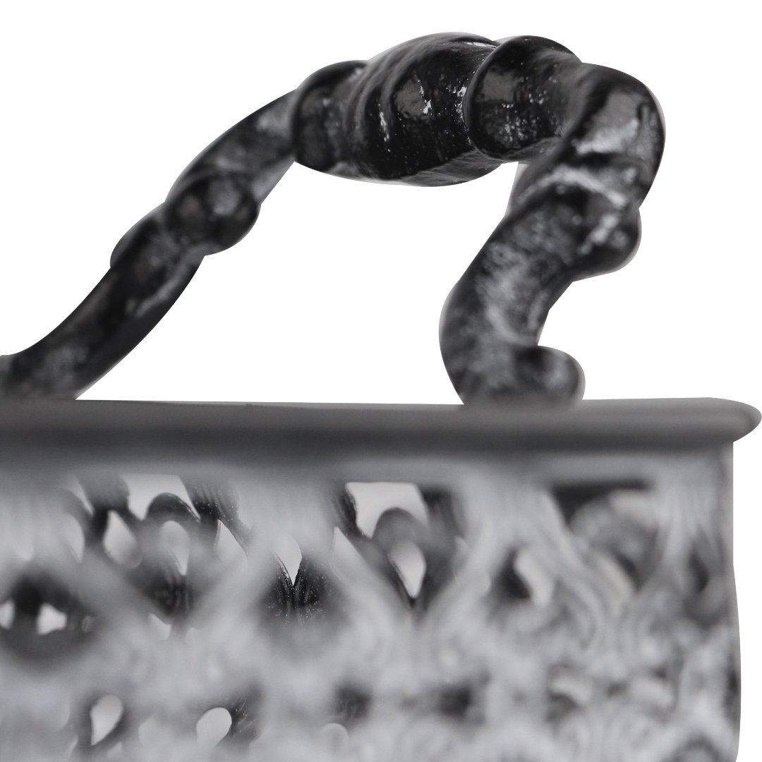 Fotografia para o produto Bandeja retangular em ferro com espelho e alça L39,5xP27xA9cm cor prata