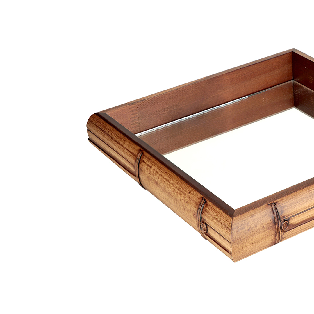 Fotografia para o produto Bandeja quadrada de madeira L27xP27xA5cm