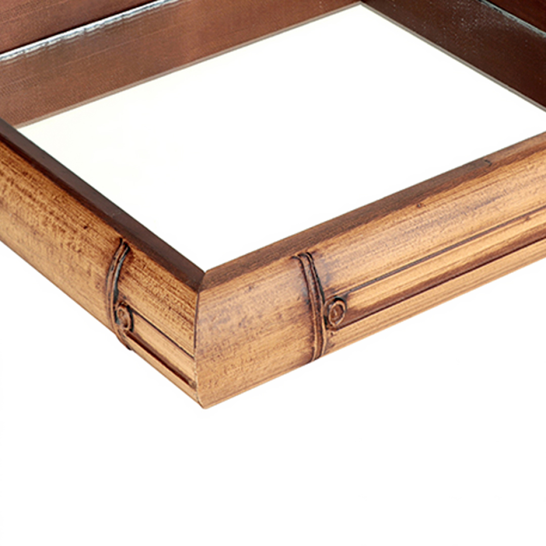 Fotografia para o produto Bandeja quadrada de madeira L27xP27xA5cm