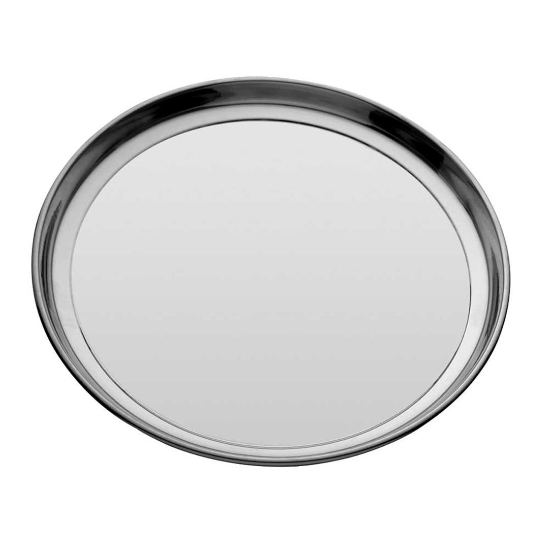 Imagem ilustrativa para Bandeja redonda em aço inox Ø35xA2,8cm