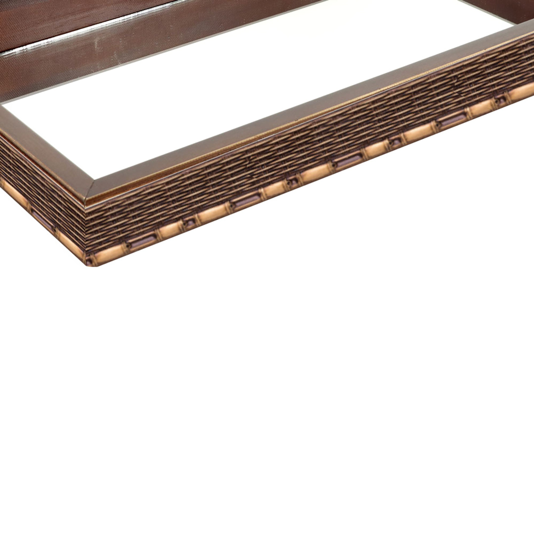 Fotografia para o produto Bandeja retangular de madeira com espelho L60xP35xA5cm