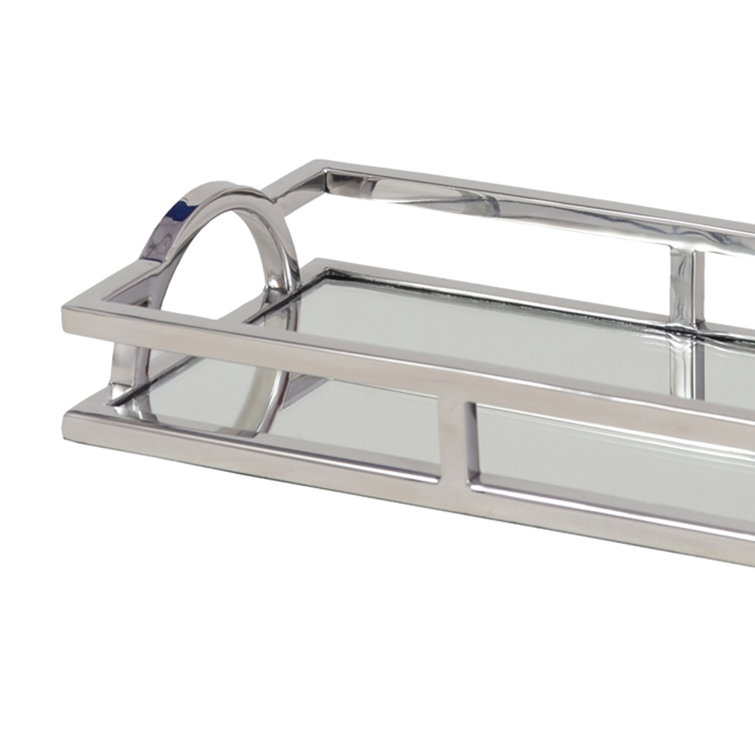 Fotografia para o produto Bandeja retangular em aço inox espelhada L41xP26xA5cm