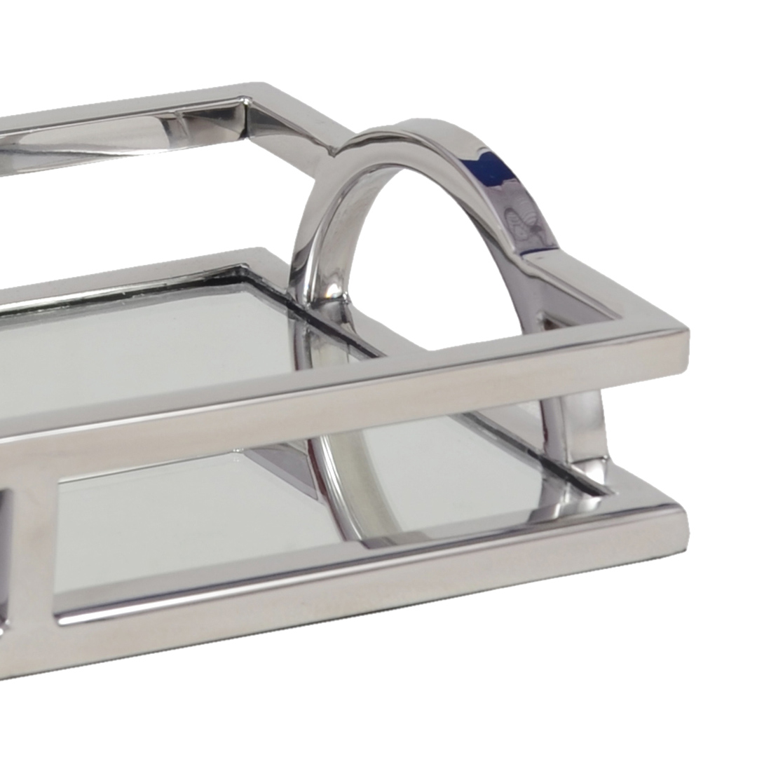 Fotografia para o produto Bandeja retangular em aço inox espelhada L41xP26xA5cm