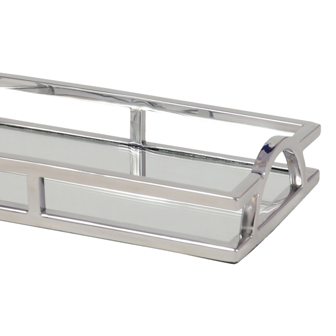 Fotografia para o produto Bandeja retangular em aço inox espelhada L41xP26xA5cm