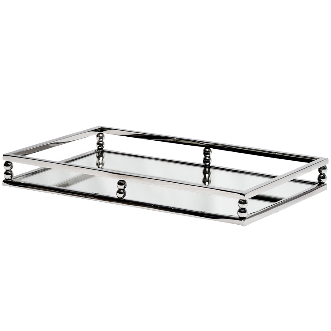 Fotografia para o produto Bandeja retangular em aco inox espelhada L41xP26xA5cm Fotografia para o produto Bandeja retangular em aco inox espelhada L41xP26xA5cm