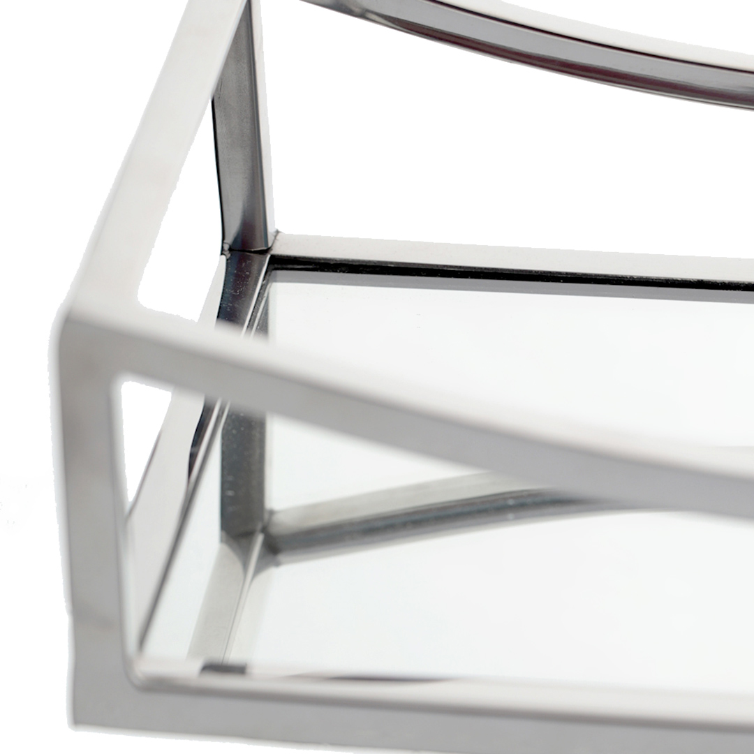 Fotografia para o produto Bandeja retangular em aço inox espelhada L41xP26xA8cm