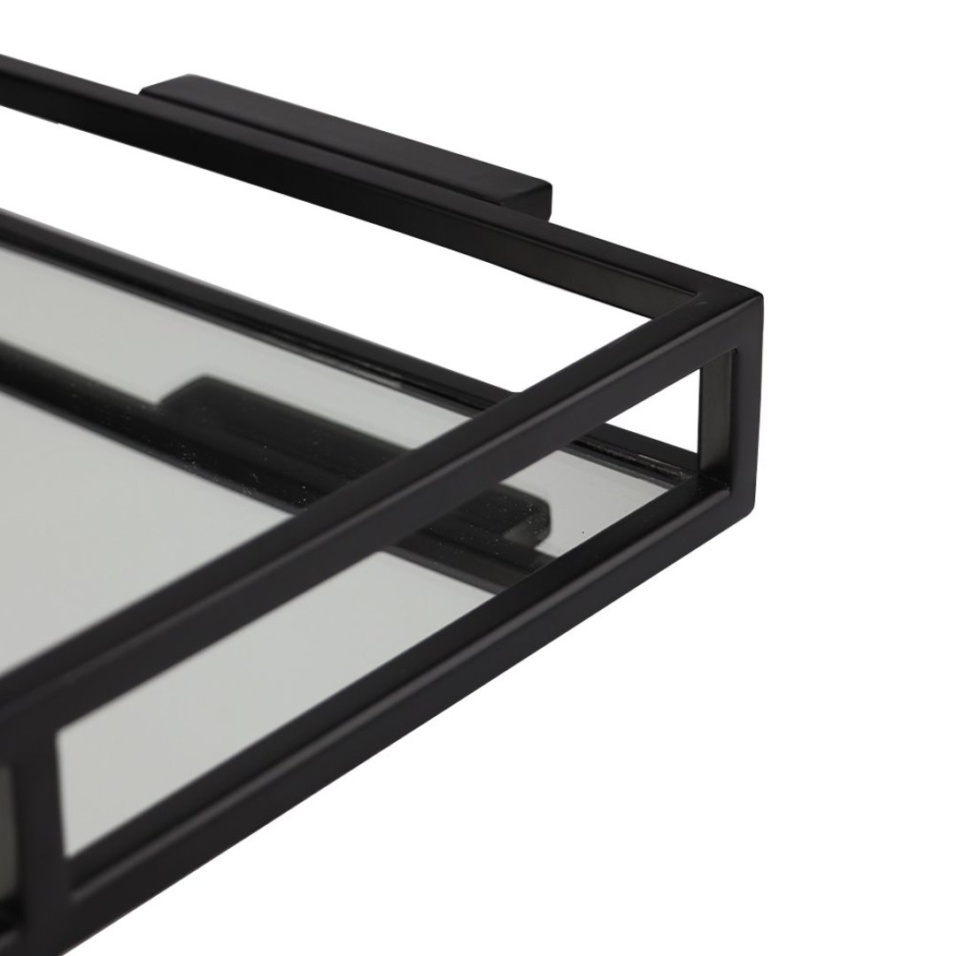 Fotografia para o produto Bandeja retangular em aco inox espelhada L45xP26xA5cm cor preta