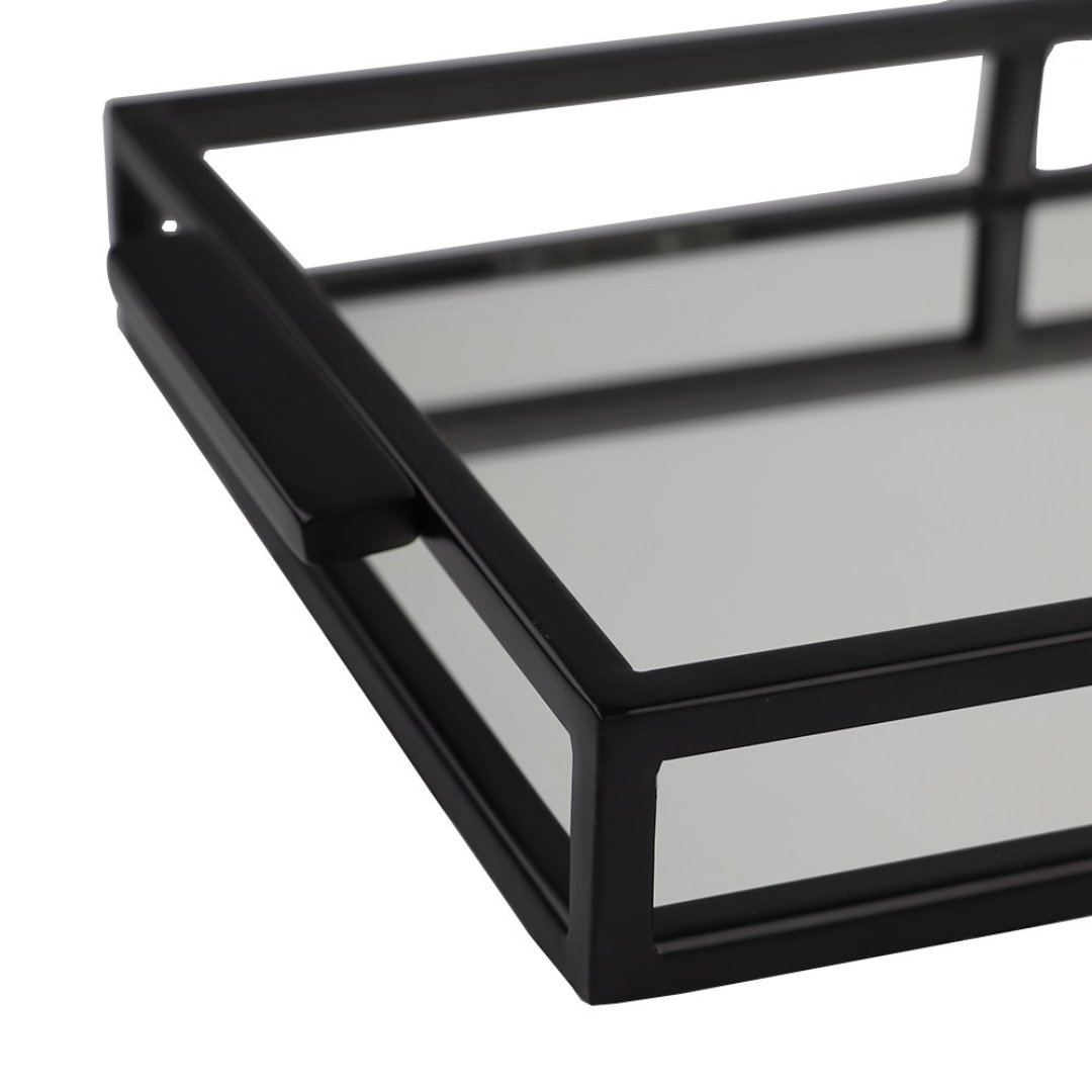 Fotografia para o produto Bandeja retangular em aco inox espelhada L45xP26xA5cm cor preta