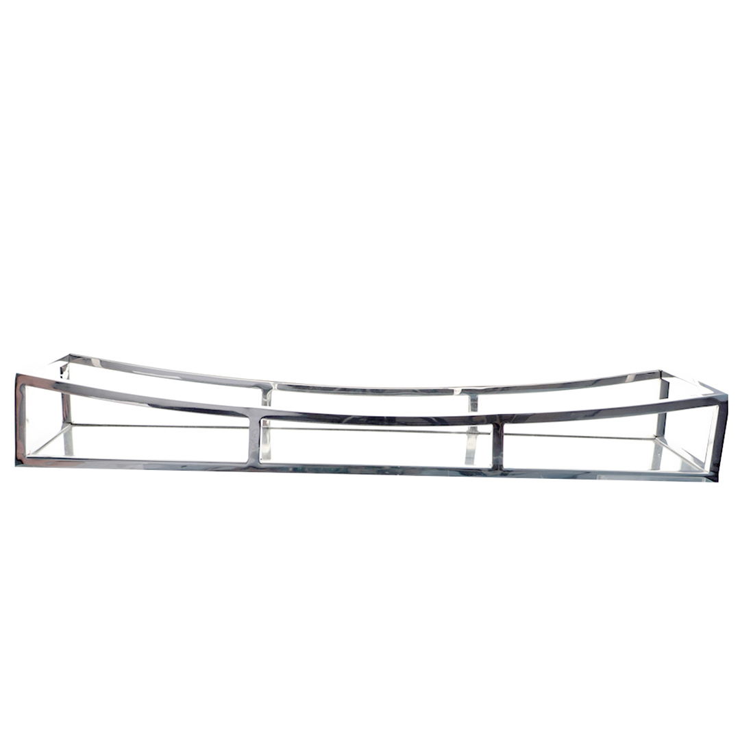 Imagem ilustrativa para Bandeja retangular em aço inox com espelho L60xP15xA8cm