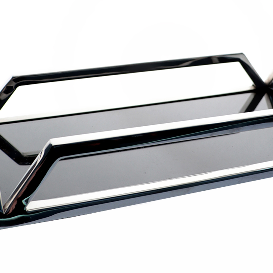 Fotografia para o produto Bandeja retangular em aço inox vidro L30xP17xA5cm