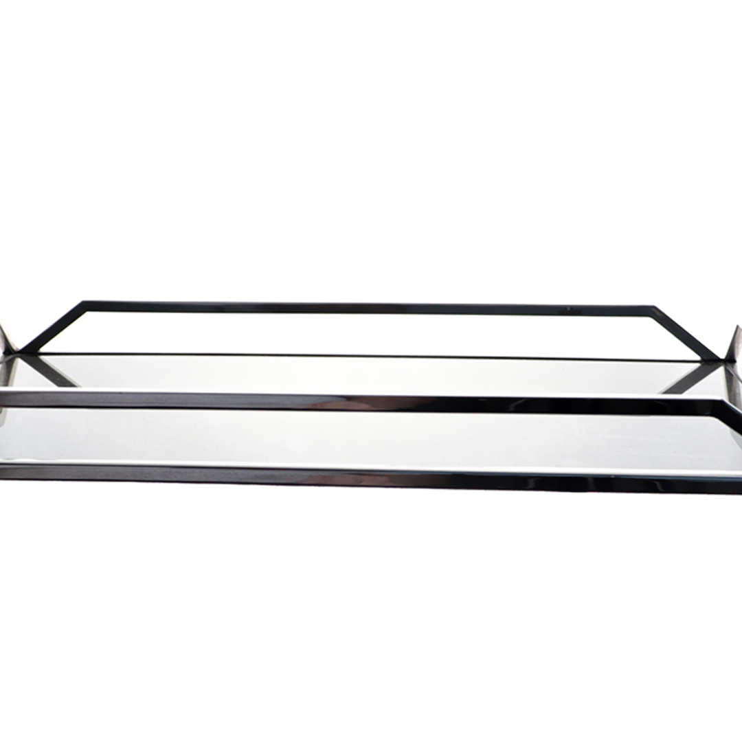 Fotografia para o produto Bandeja retangular em aço inox vidro L56xP36xA6cm