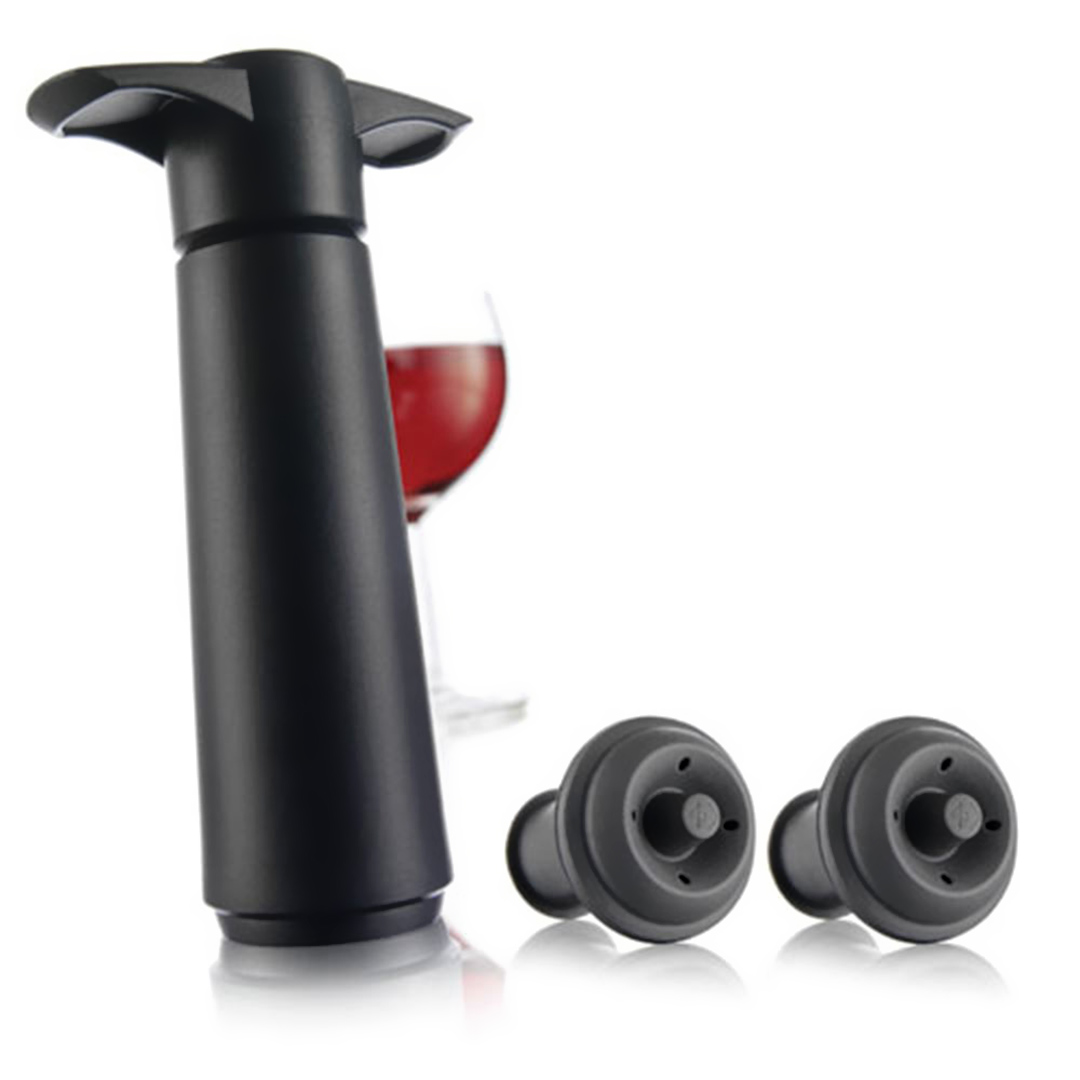 Imagem ilustrativa para Bomba a vácuo com 2 rolhas em ABS e silicone