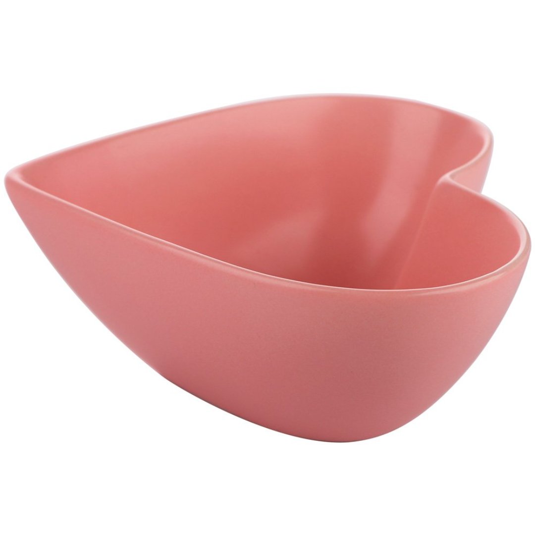 Imagem ilustrativa para Bowl coração em porcelana 580ml L18xP16xA6,2cm cor rosa