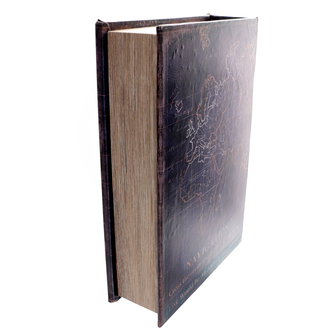 Fotografia para o produto Caixa livro com espelho em mdf e courino L30xP7xA21cm