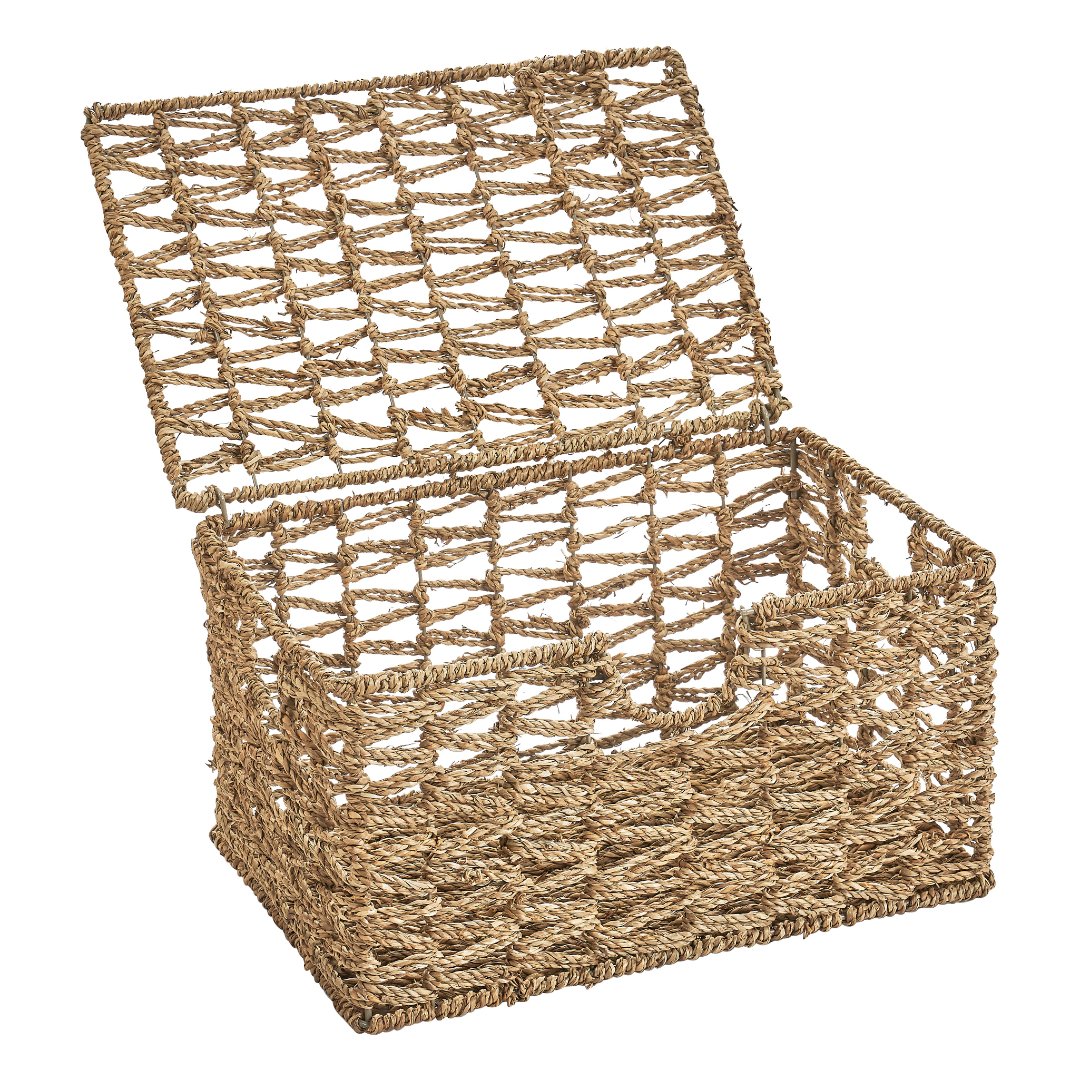 Fotografia para o produto Caixa organizadora em fibra natural com tampa L35xP23xA18cm