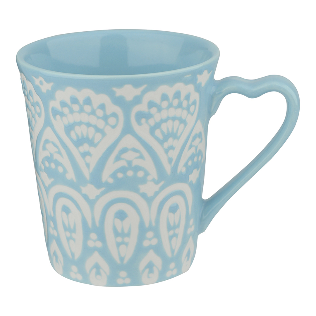 Imagem ilustrativa para Caneca em porcelana 200ml A8,5 cm cor azul