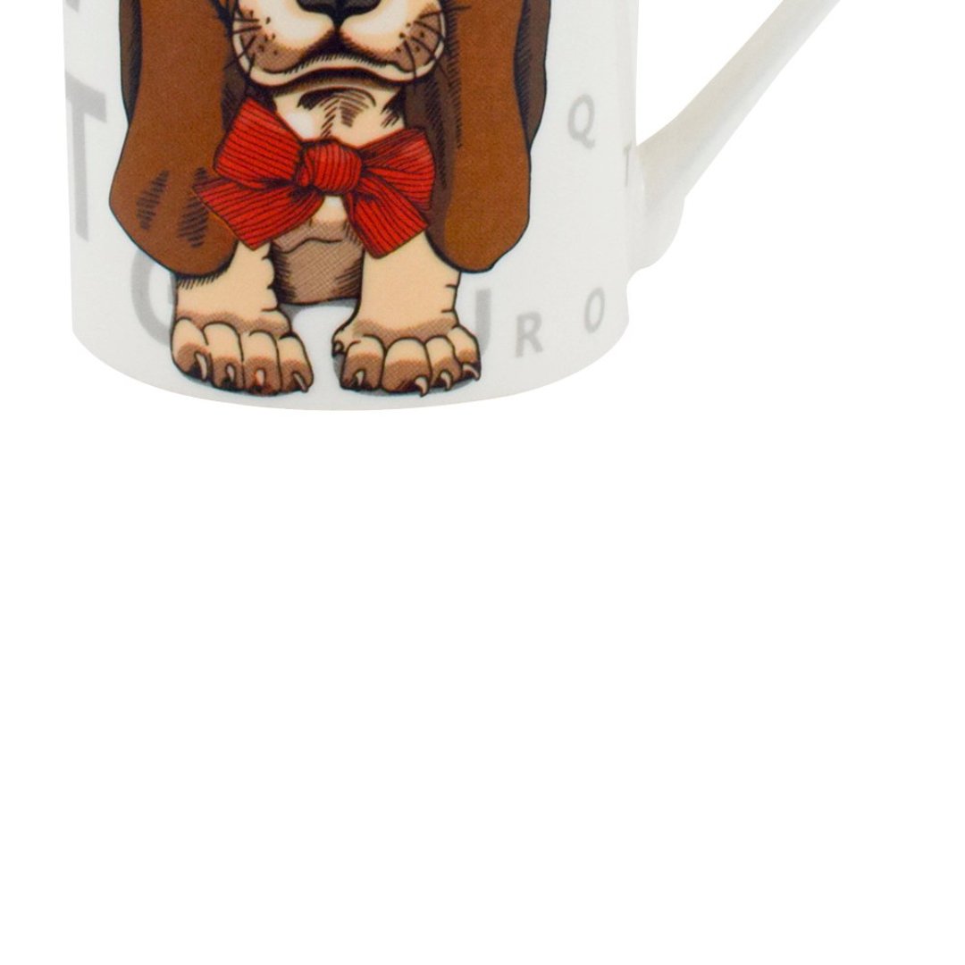 Fotografia para o produto Caneca Pet Guys Basset em new bone china 320ml cor branca