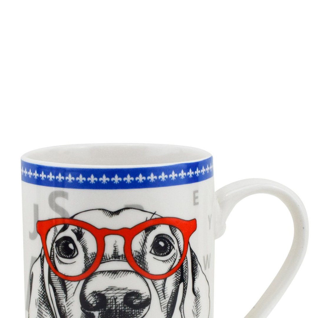 Fotografia para o produto Caneca Pet Guys Golden Retriever em new bone china 320ml cor branca