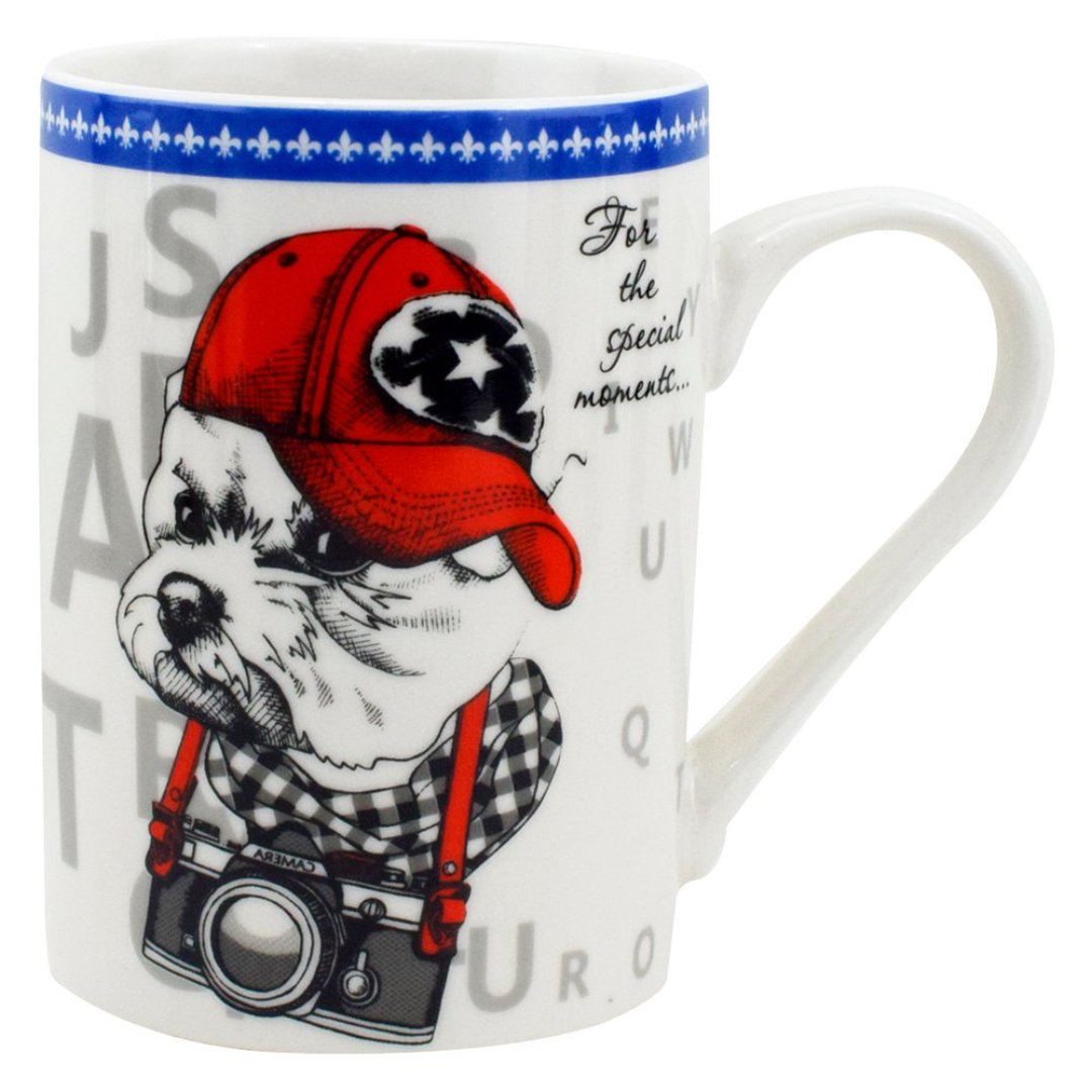 Imagem ilustrativa para Caneca Maltês em new bone china 320ml cor branca