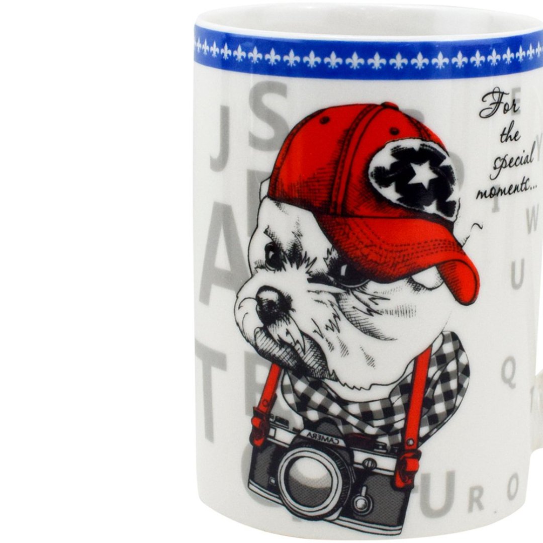 Fotografia para o produto Caneca Pet Guys Maltes em new bone china 320ml cor branca