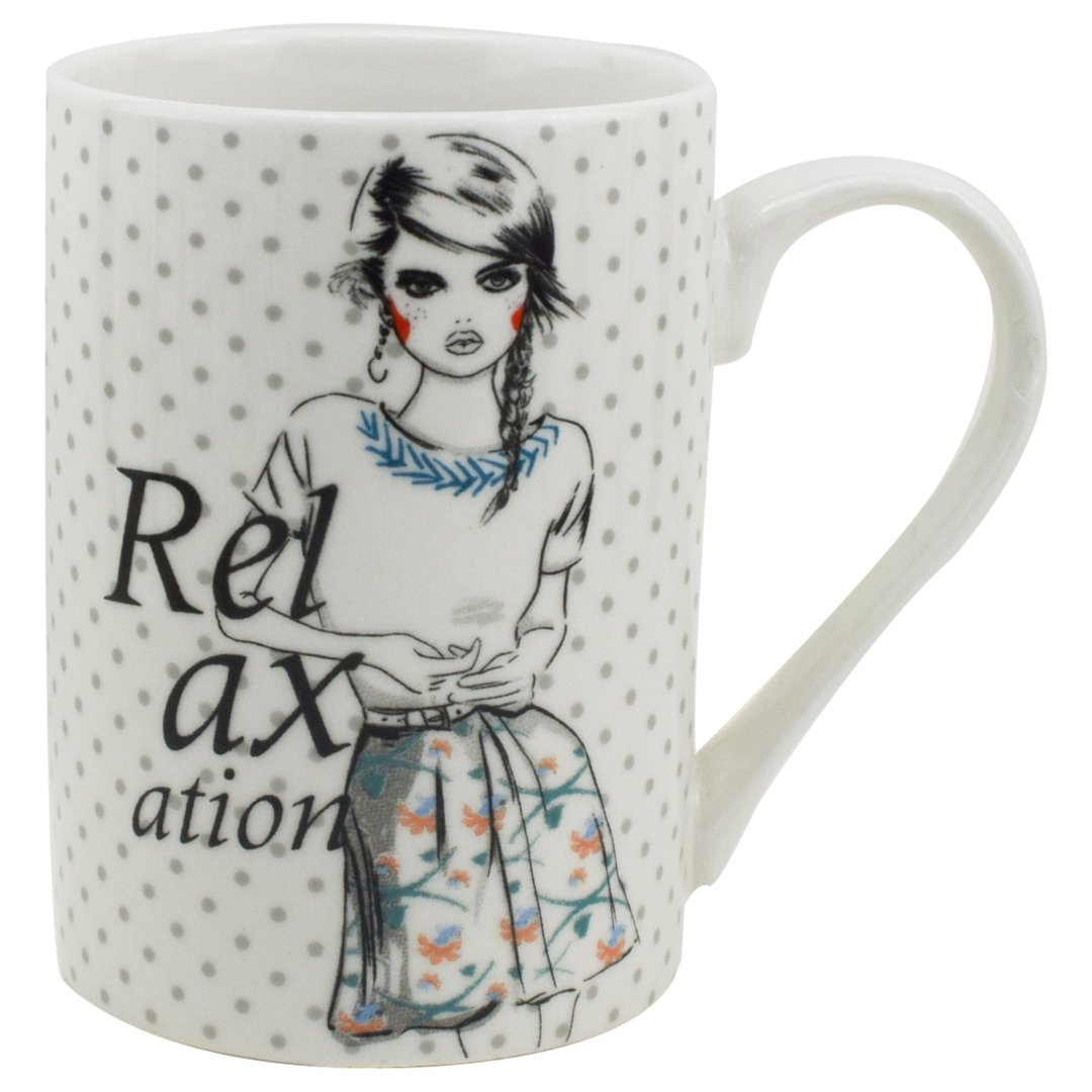 Imagem ilustrativa para Caneca em new bone china 320ml cor branca