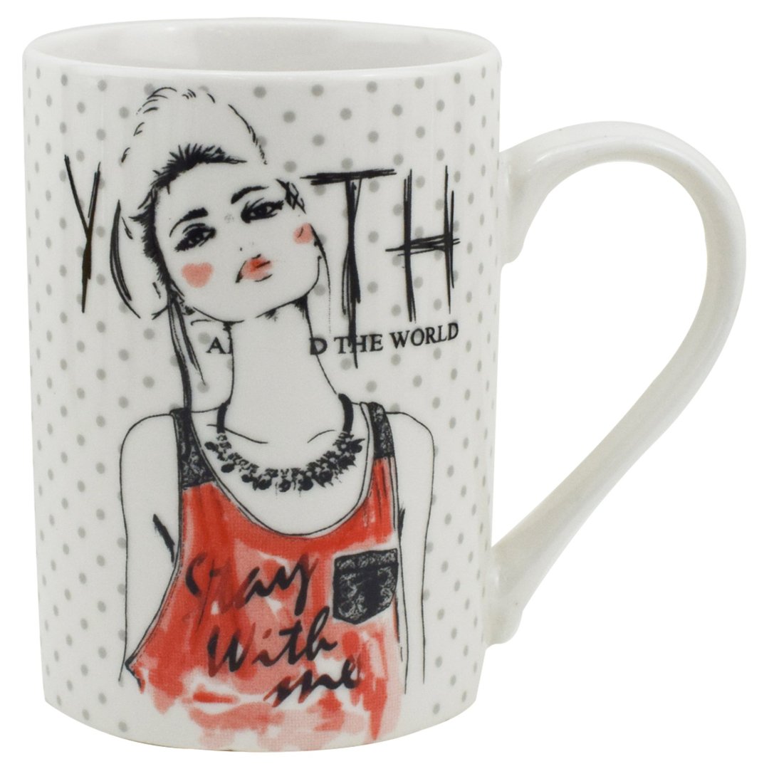Imagem ilustrativa para Caneca em new bone china 320ml cor branca