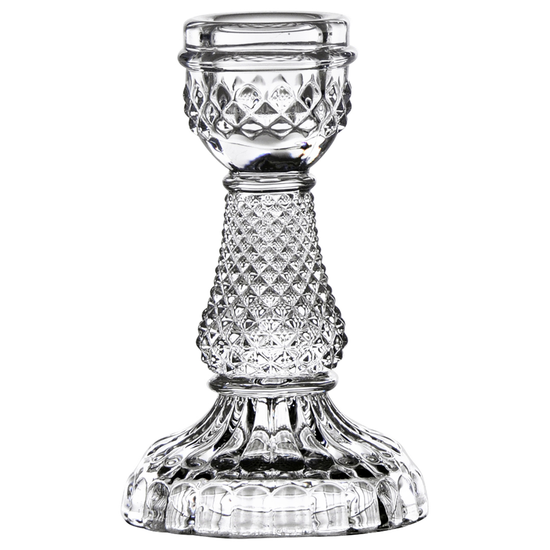 Imagem ilustrativa para Castiçal em cristal ecológico Ø6,5xA10,5cm