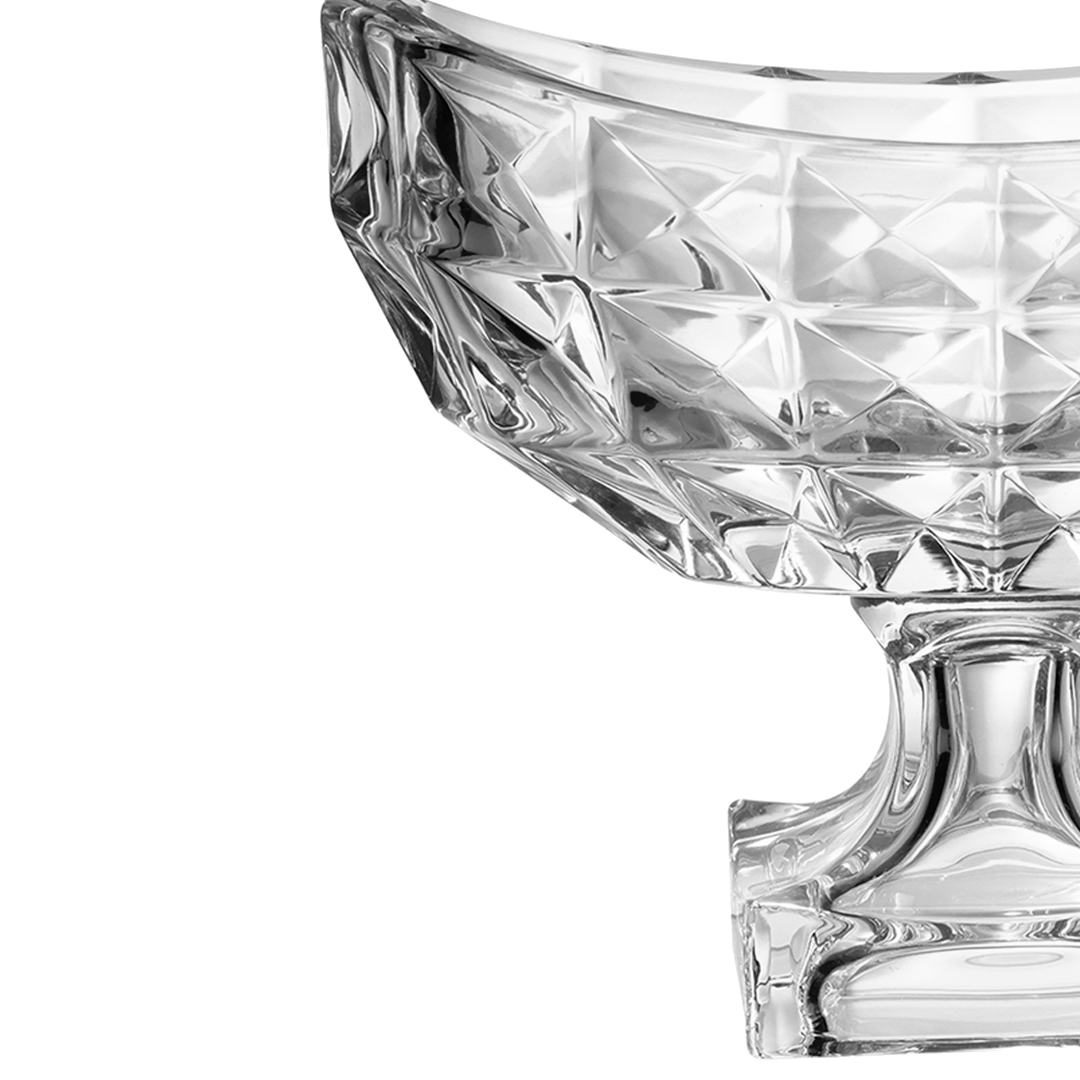 Fotografia para o produto Centro de mesa canoa com pé em cristal ecológico L27xP15xA23cm