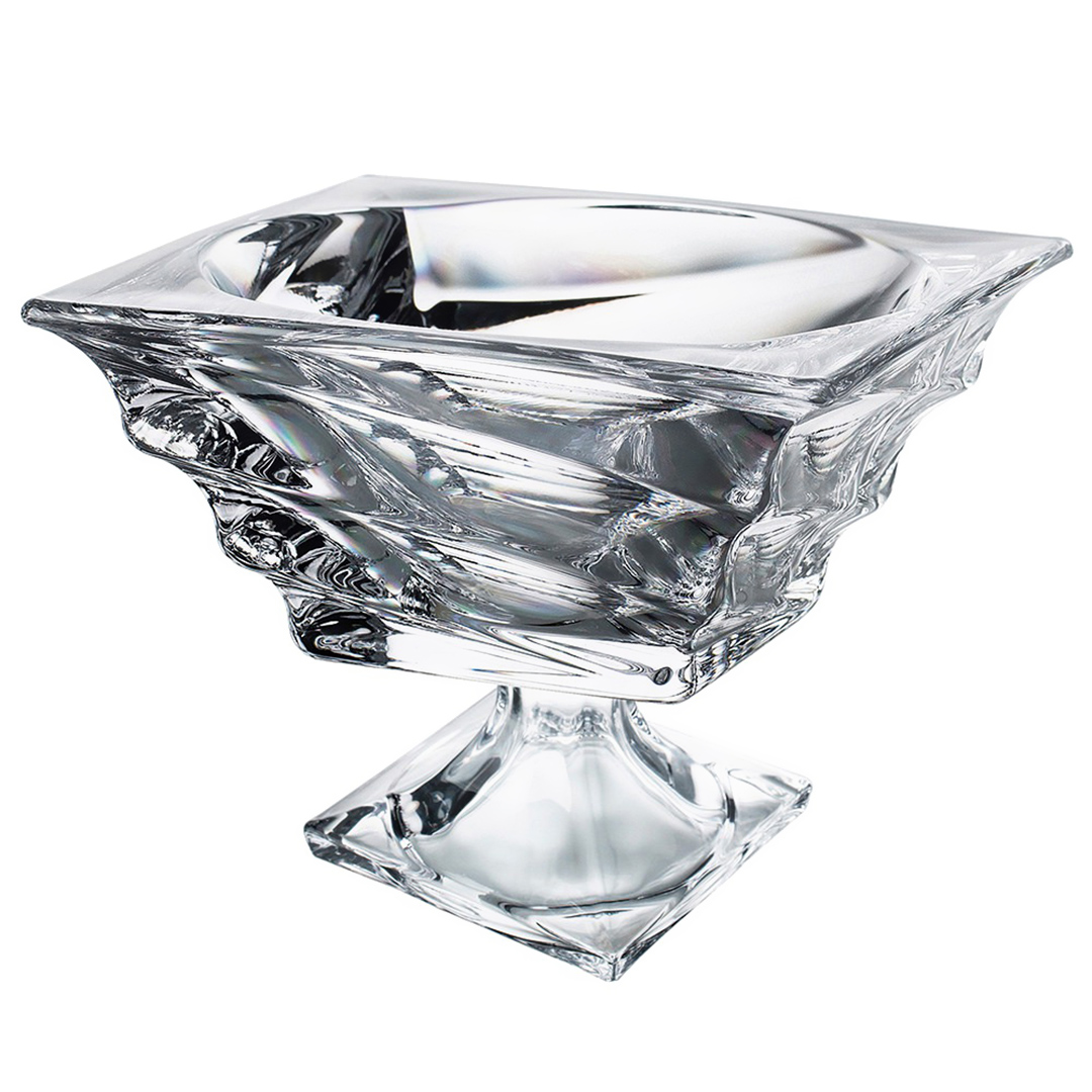 Fotografia para o produto Centro de mesa com pé em cristal ecológico L23,5xP23,5xA19,5cm