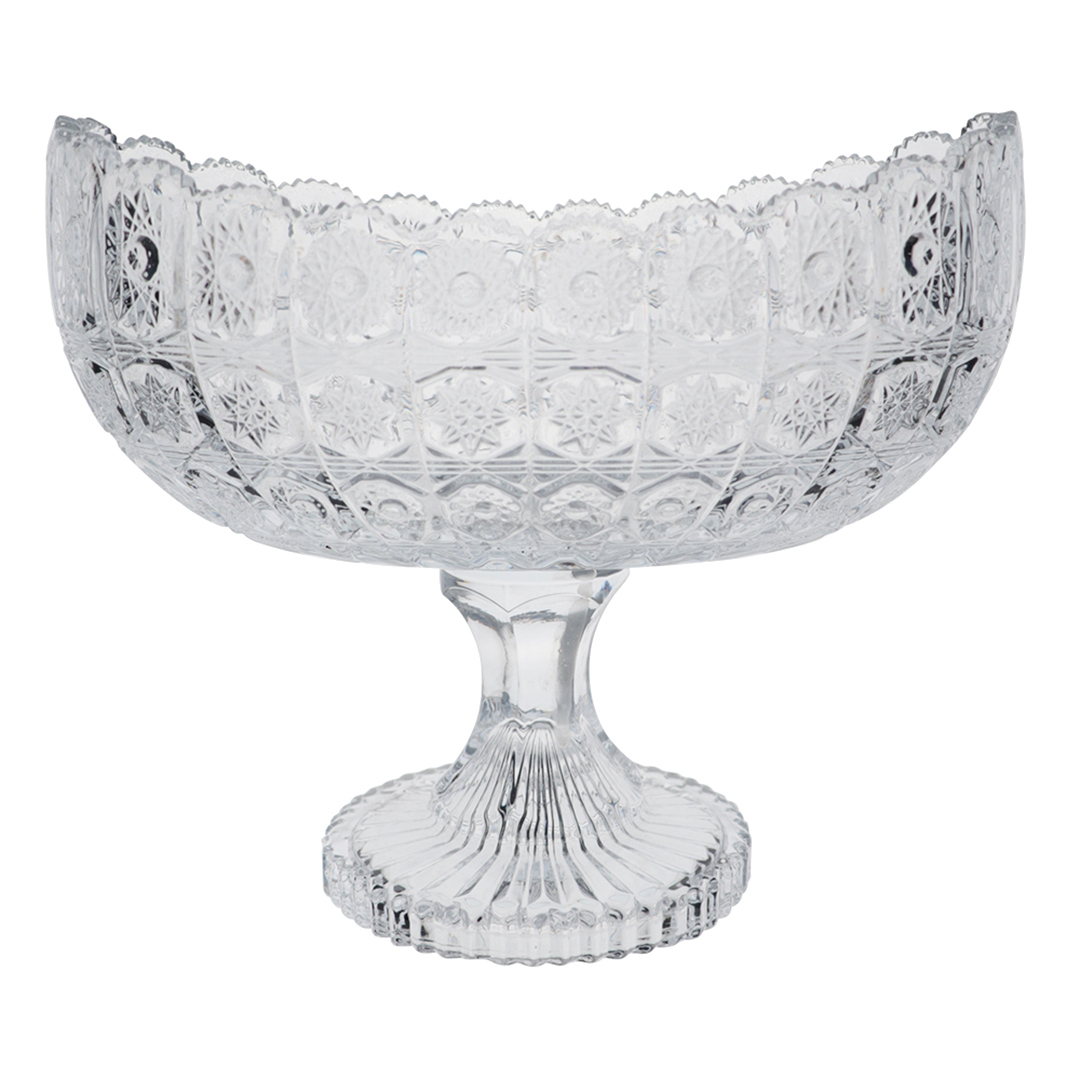 Imagem ilustrativa para Centro de mesa em cristal ecológico com pé L27xP15xA23cm