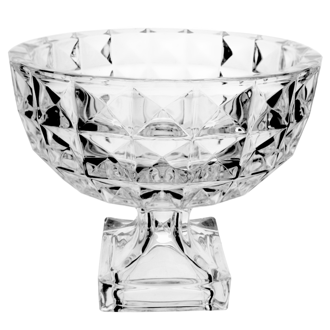 Imagem ilustrativa para Centro de mesa em cristal ecológico com pé Ø24,5xA21cm