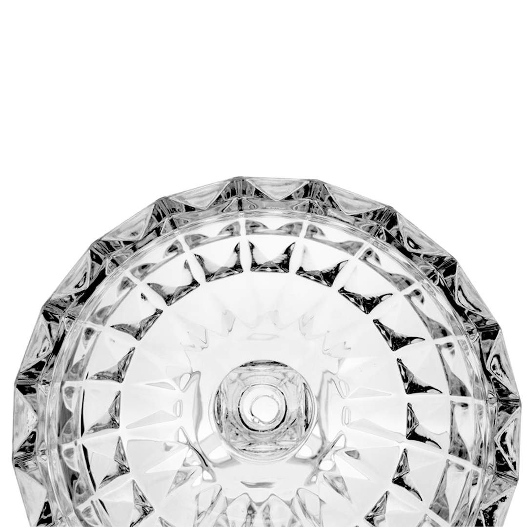 Fotografia para o produto Centro de mesa com pé em cristal ecológico Ø24,5xA21cm