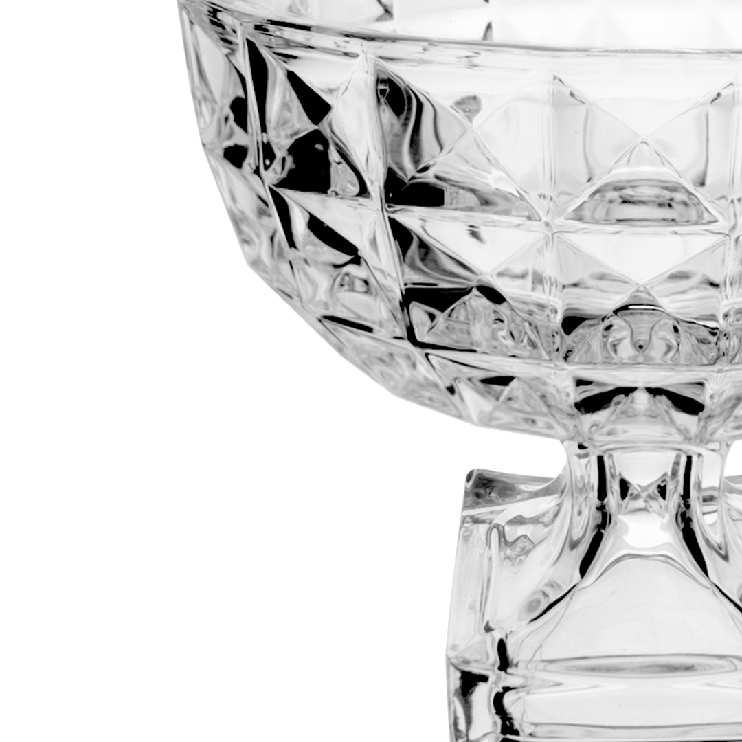 Fotografia para o produto Centro de mesa com pé em cristal ecológico Ø24,5xA21cm