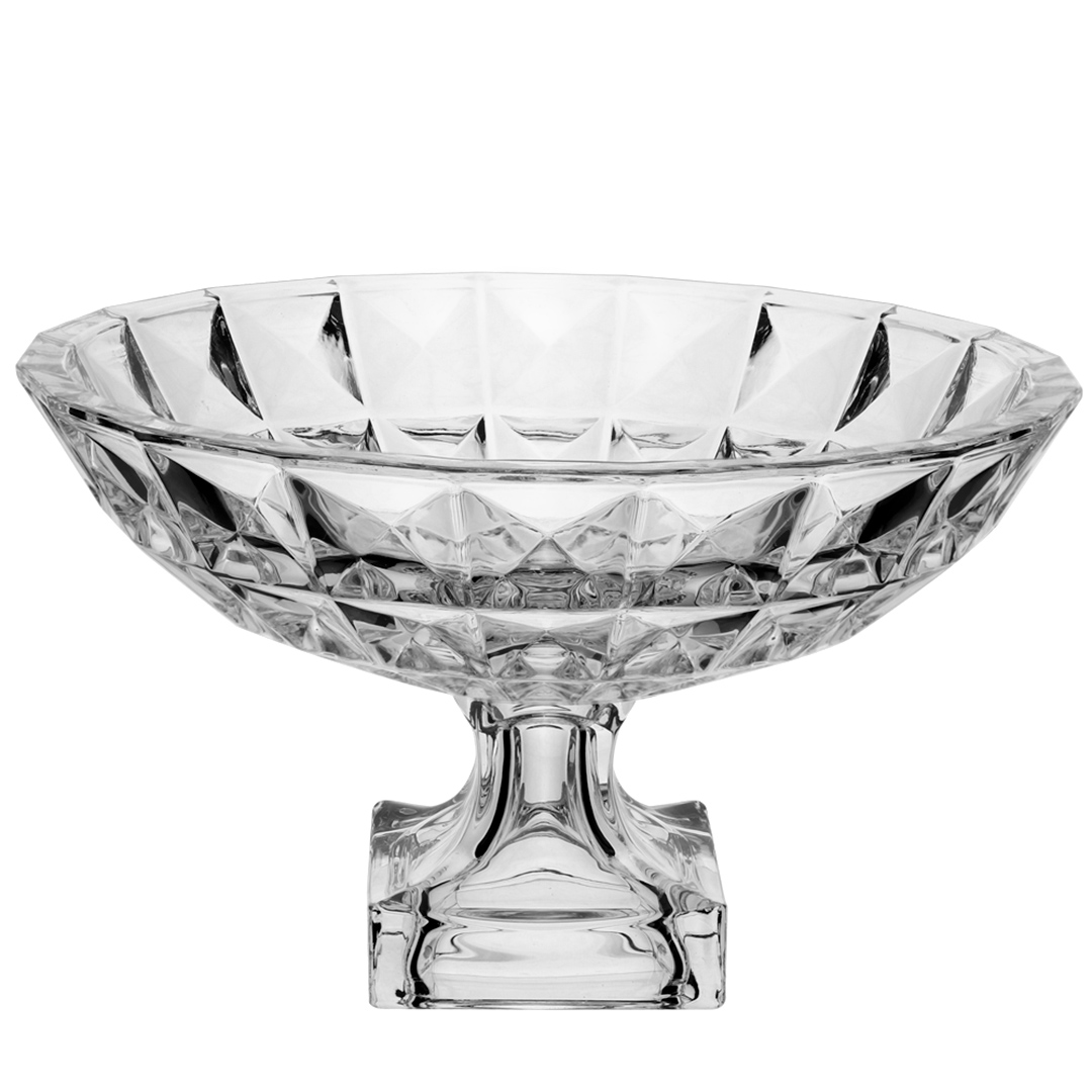 Imagem ilustrativa para Centro de mesa em cristal ecológico com pé Ø32,5xA19cm