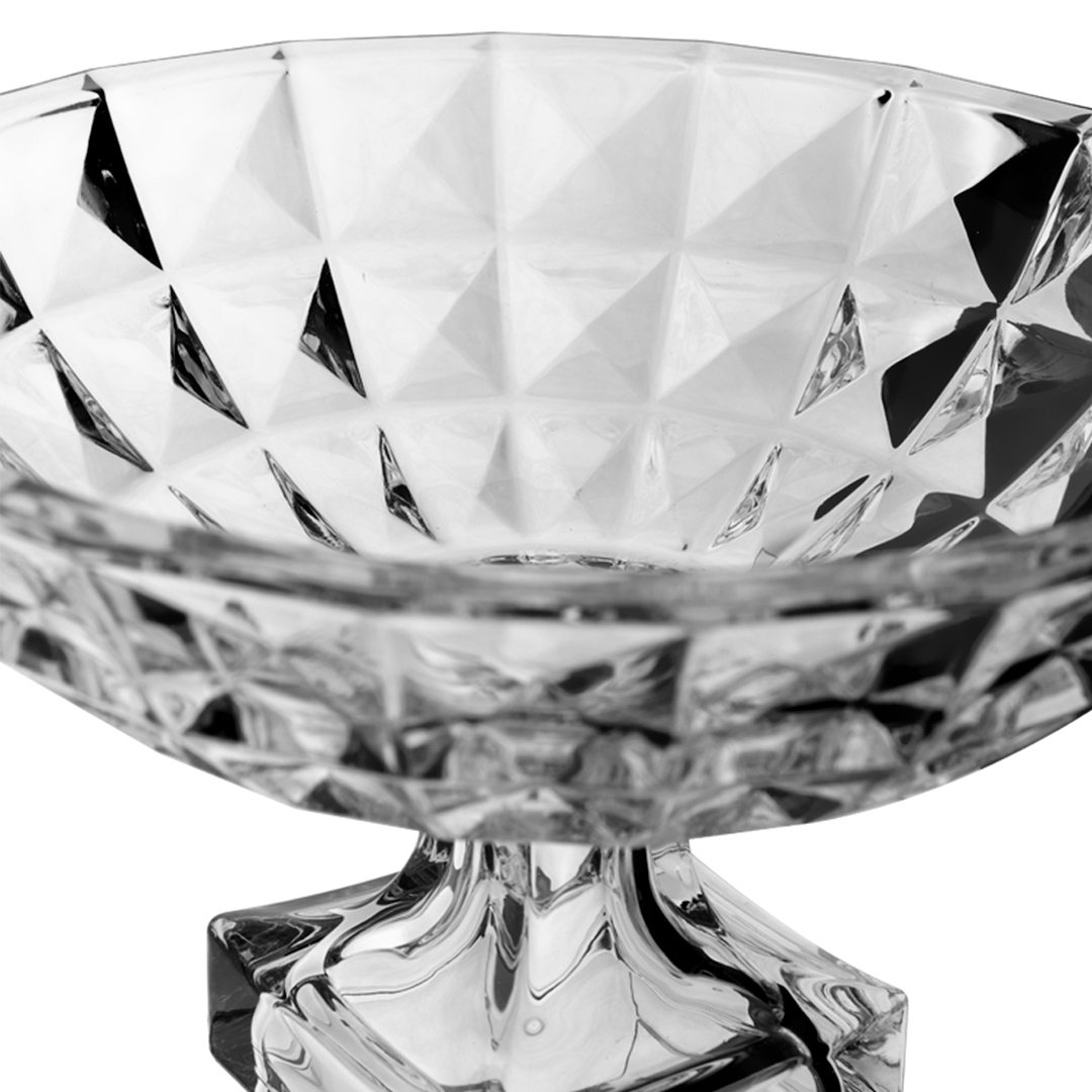 Fotografia para o produto Centro de mesa com pé em cristal ecológico Ø32,5xA19cm