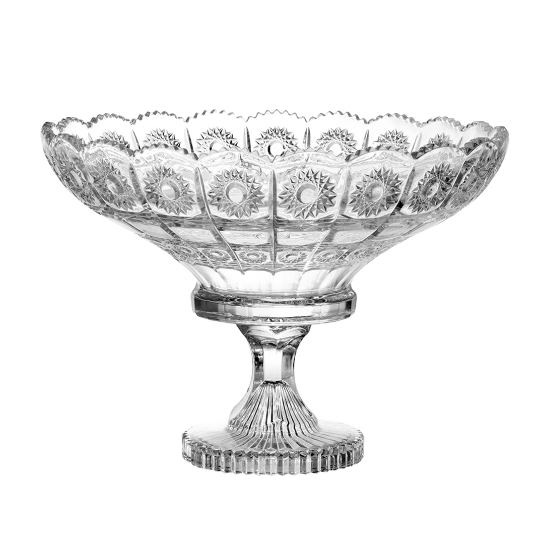 Fotografia para o produto Centro de mesa com pé em cristal ecológico Ø32,5xA23,5cm