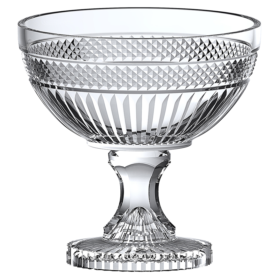 Imagem ilustrativa para Centro de mesa em cristal com pé Ø21,5xA21,5cm