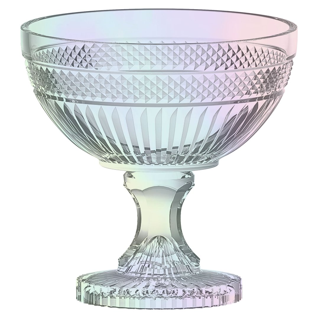 Imagem ilustrativa para Centro de mesa em cristal com pé Ø21,5xA21,5cm cor furta-cor