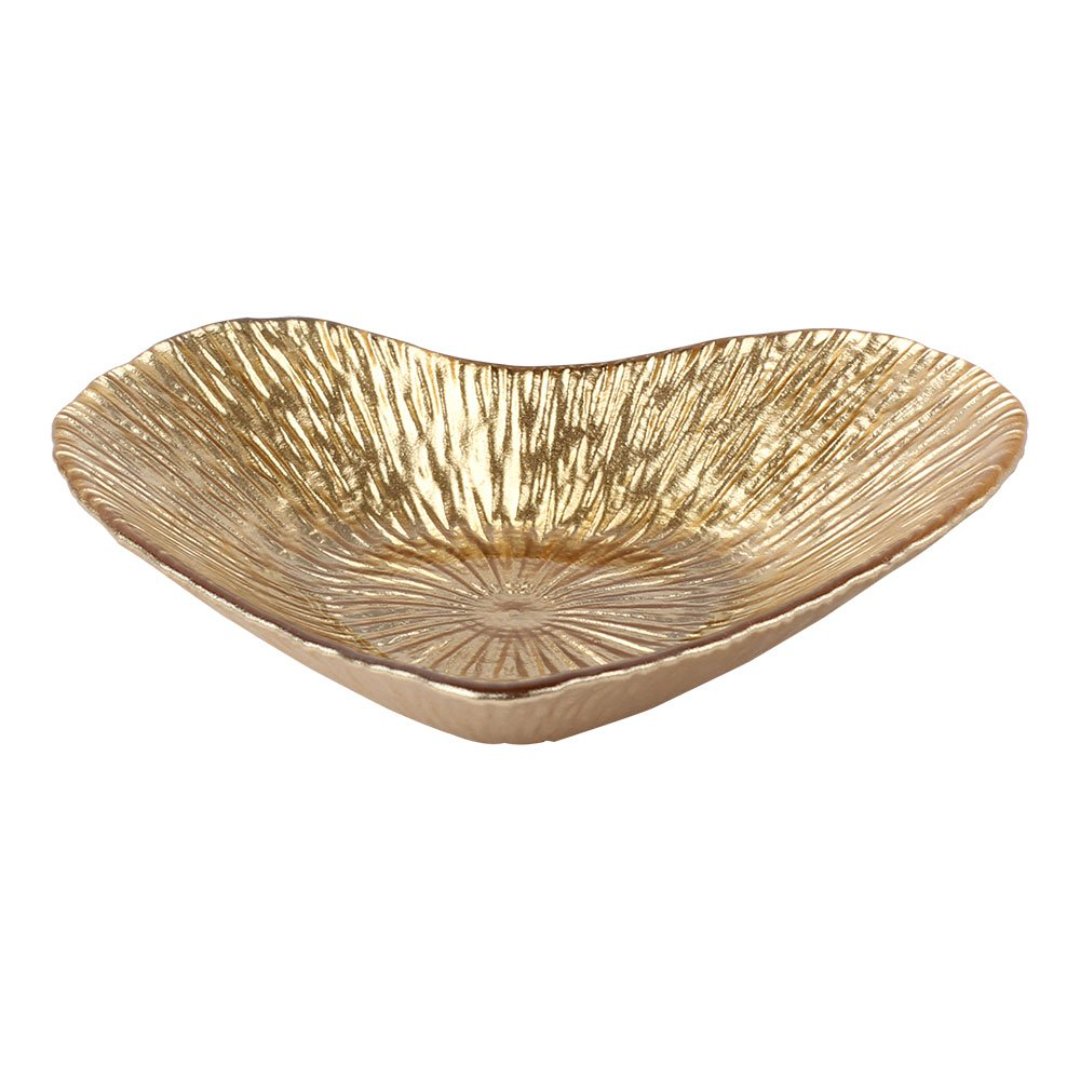 Fotografia para o produto Centro de mesa coração em vidro L15xP15xA3cm cor âmbar luster