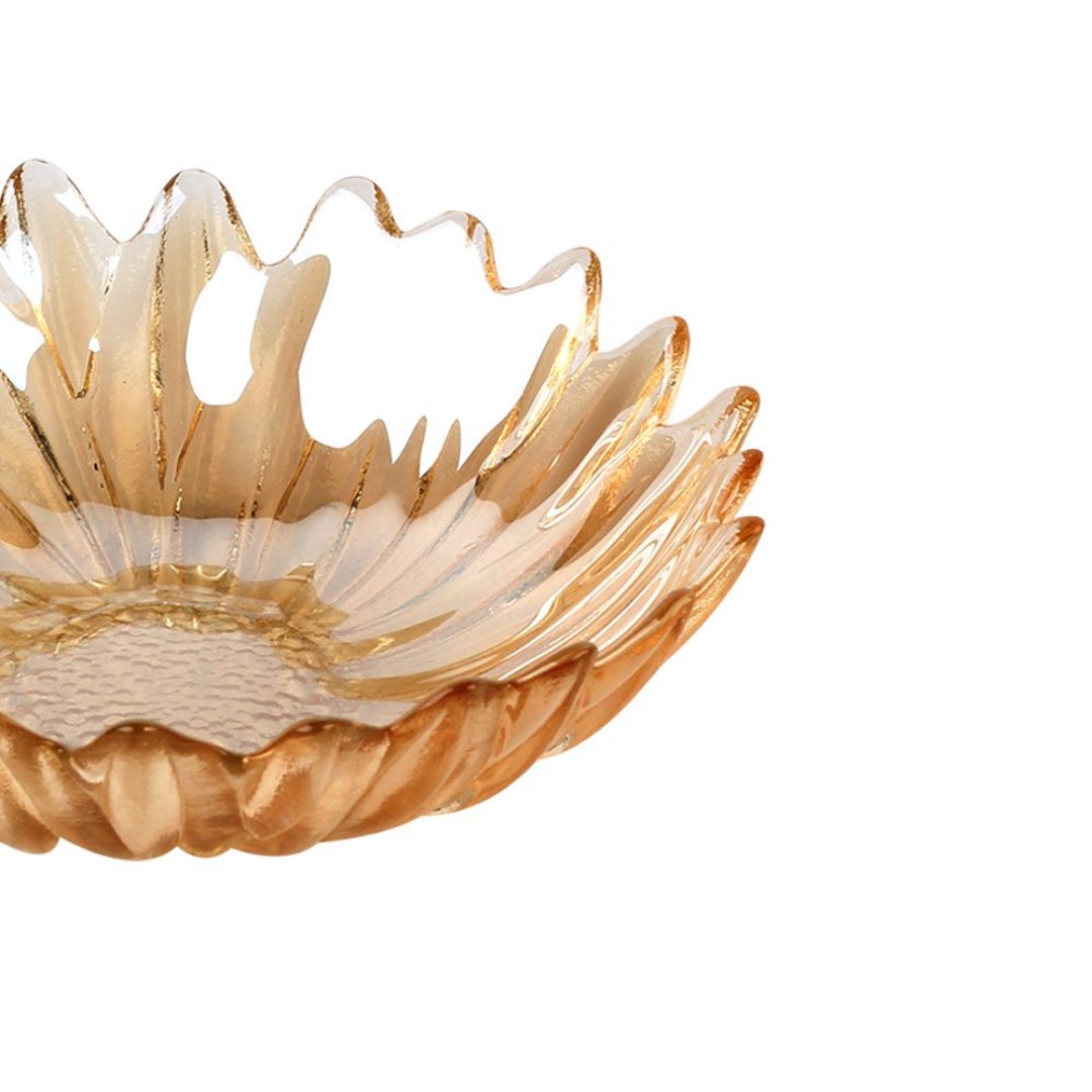 Fotografia para o produto Centro de mesa Dalia em vidro 270ml D15xA3cm cor ambar luster